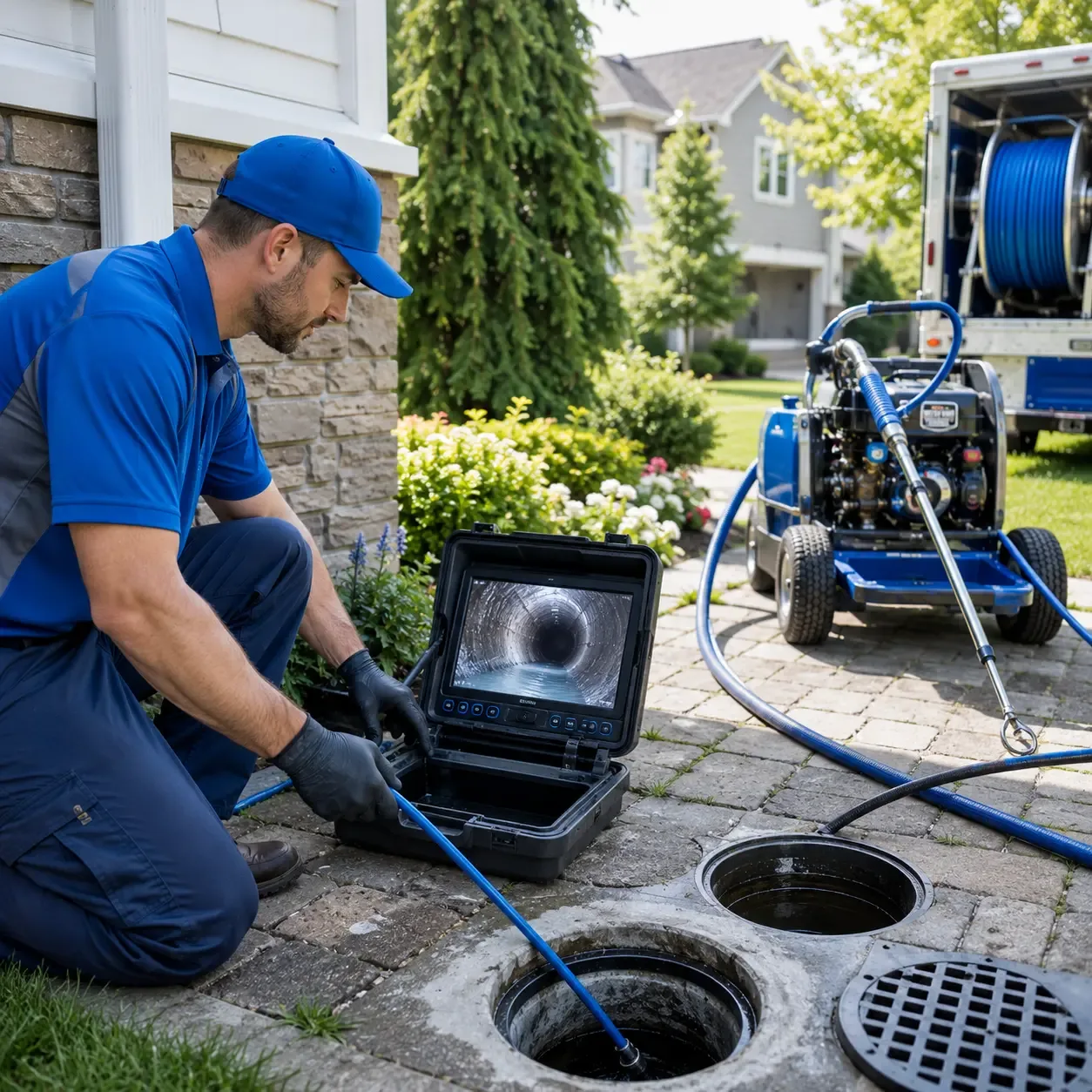 Outdoor drain cleaning professionals serving Farmland, IN