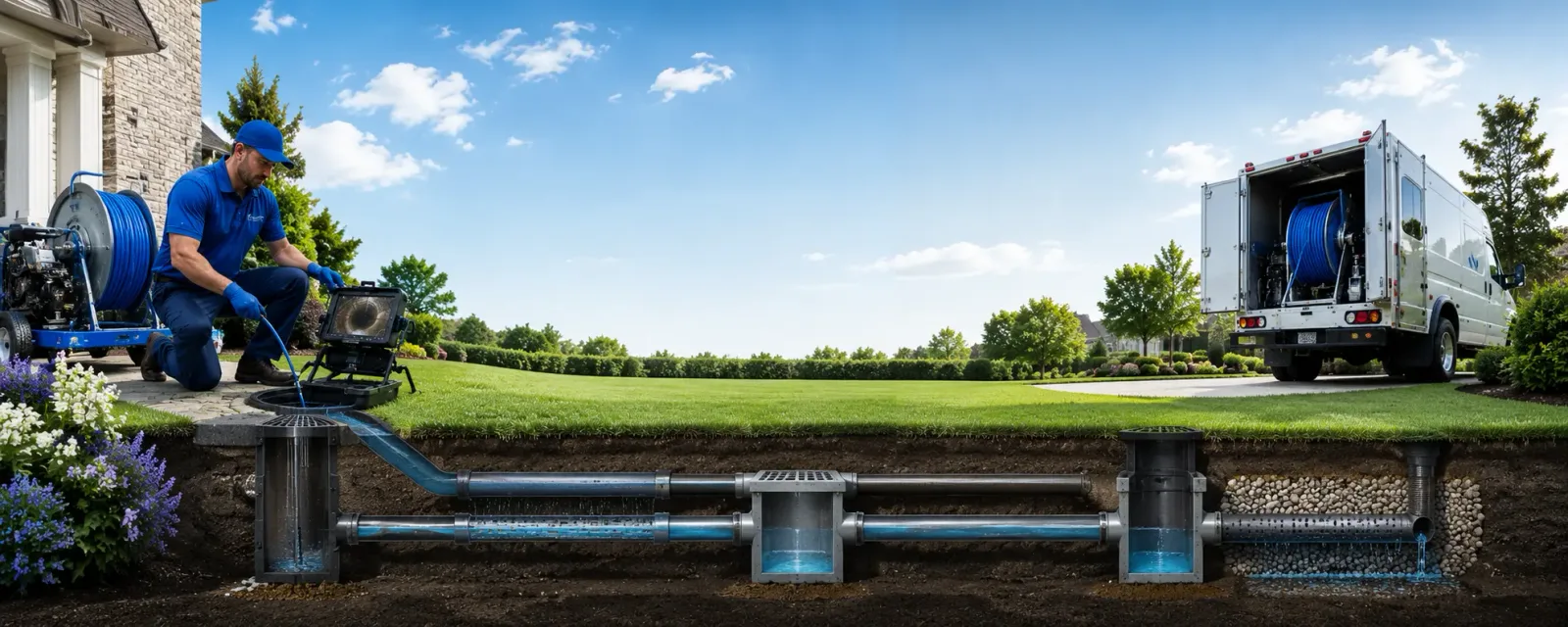 Outdoor drain cleaning information for Farmland, IN